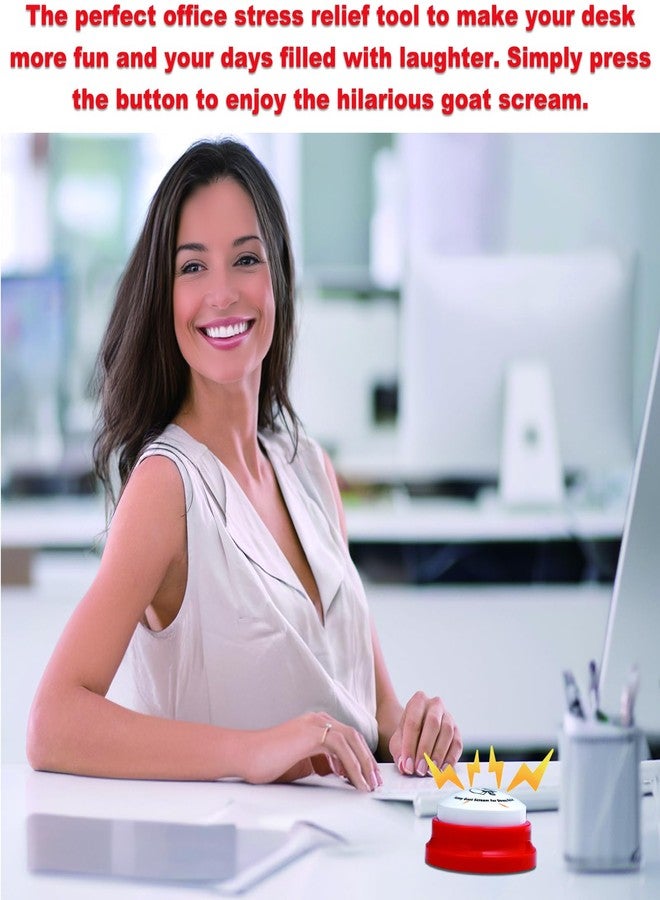Freetoes زر صوت الماعز الصارخ من فريتوز، لعبة مكتبية على شكل ماعز صارخ، زر ناطق، هدايا طريفة للرجال والنساء، أشياء غريبة للمقالب المكتبية للكبار، صانع ضوضاء للمقالب، هدايا تبادل الهدايا للكبار - Image 3